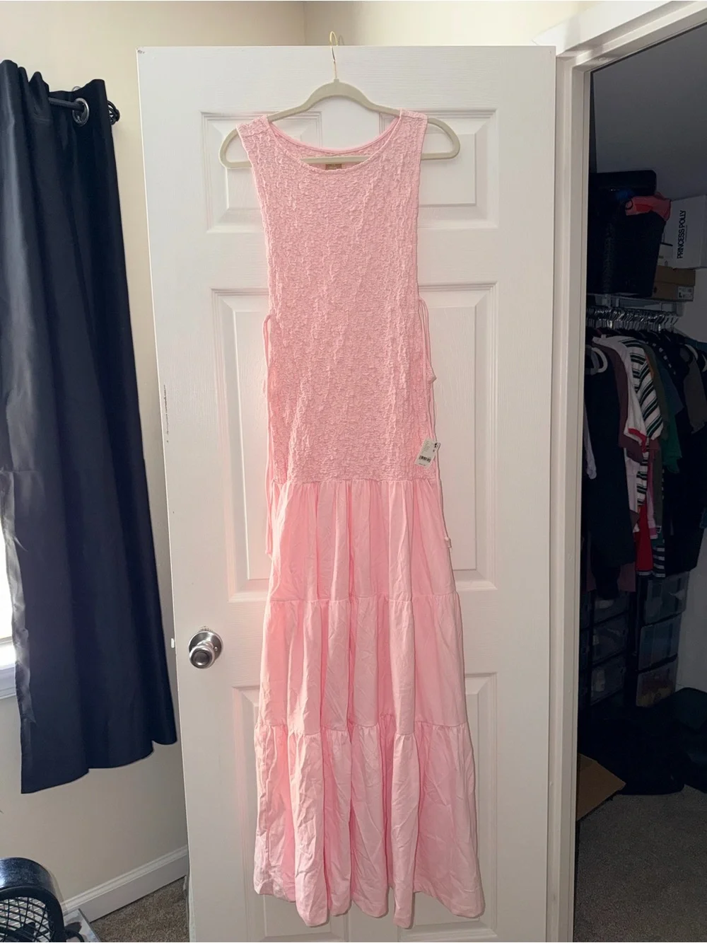 Free People Light Pink Tiered Maxi Dress